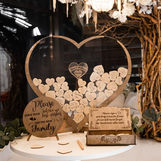 Hearts Wedding Guest Book Alternative 30 - 250 hearts - Wedding by Eli