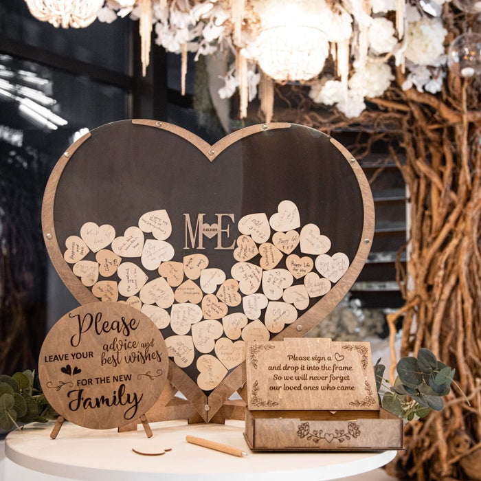 Hearts Wedding Guest Book Drop Box - Wedding by Eli