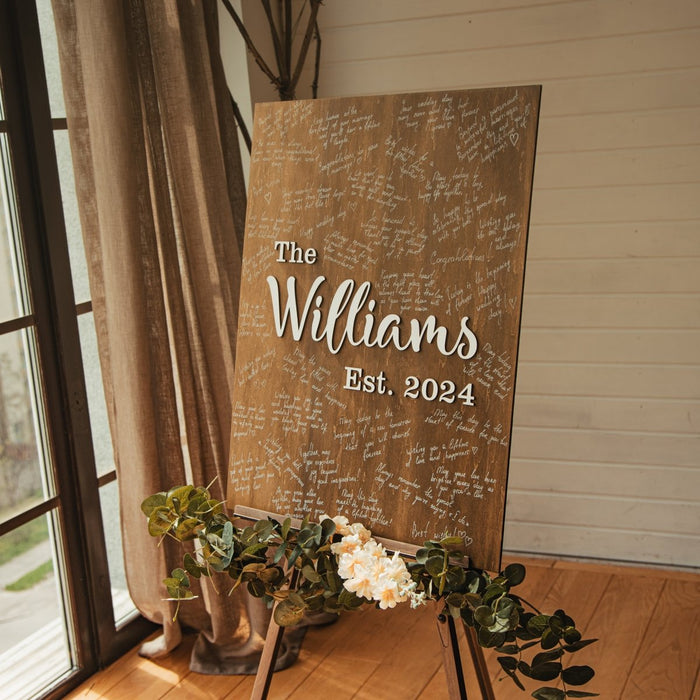 Wedding Guest Book Alternative - Board - Wedding by Eli