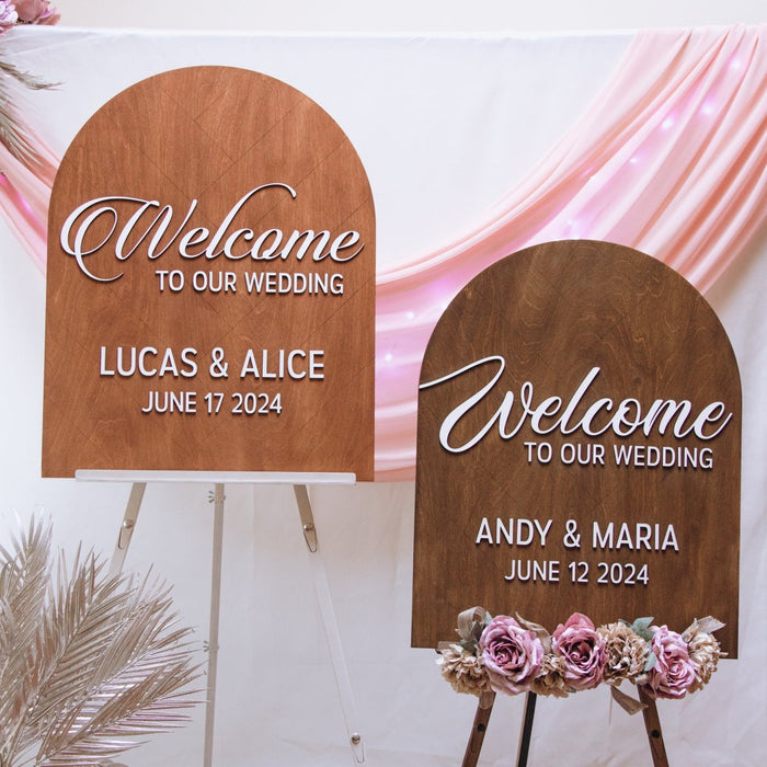 Welcome Sign Wood - Wedding by Eli