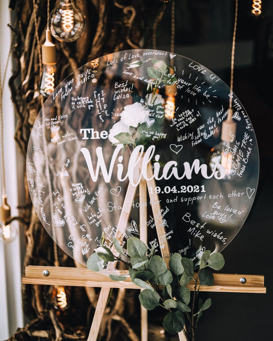 Acrylic Guestbook Round - Wedding by Eli