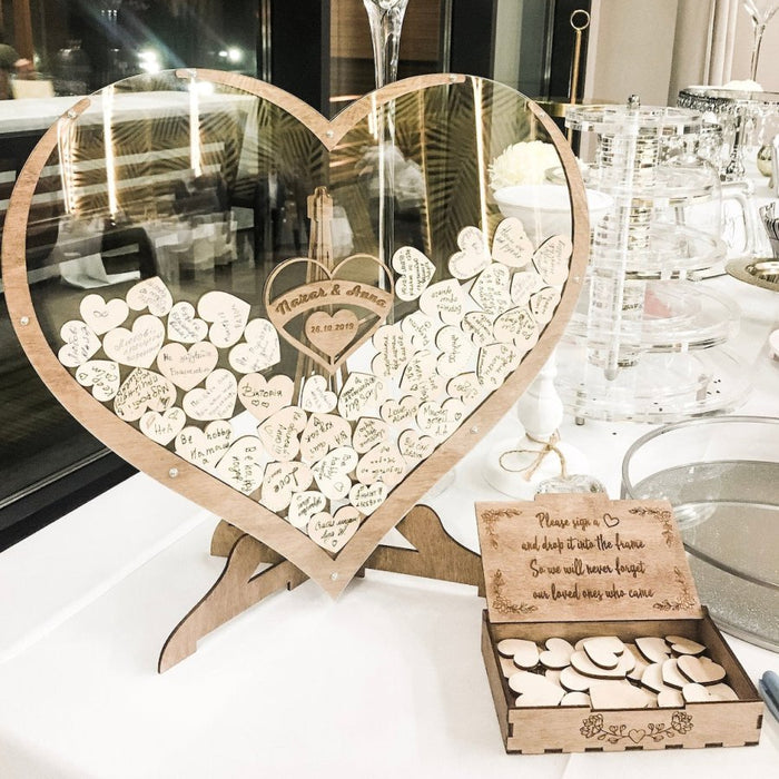 Hearts Wedding Guest Book Alternative - Wedding by Eli