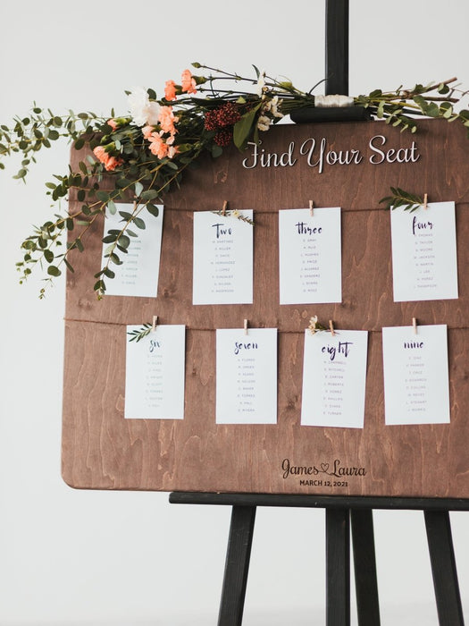 Wedding Seating Chart - Wedding by Eli