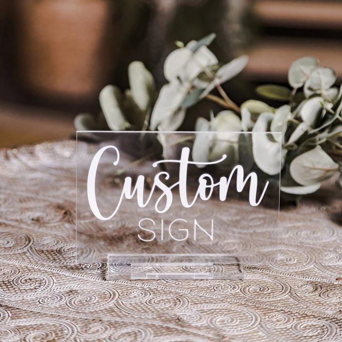 Wedding Table Sign of Acrylic - Wedding by Eli