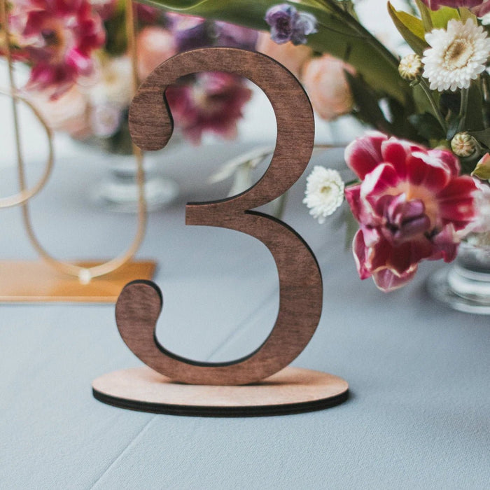 Wooden Wedding Table Numbers - Wedding by Eli