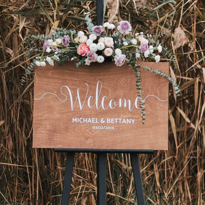 Wooden Welcome Wedding Sign - Wedding by Eli