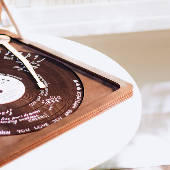 Vynil Reсord Guest Book Cover with Player Box, Guestbook and Coasters