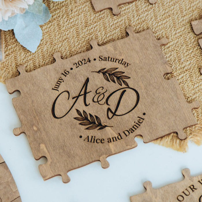 Wedding Puzzle Jigsaw Guest Book Heart