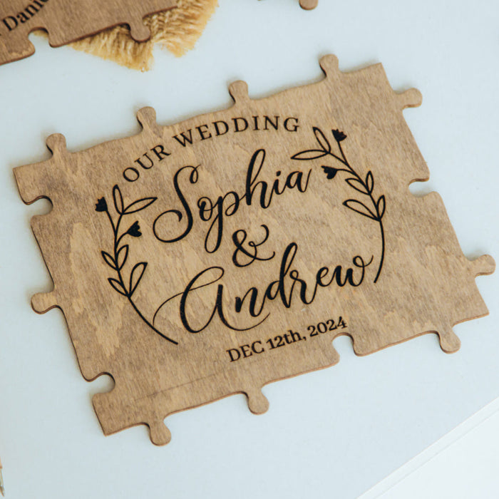 Wedding Puzzle Jigsaw Guest Book Heart