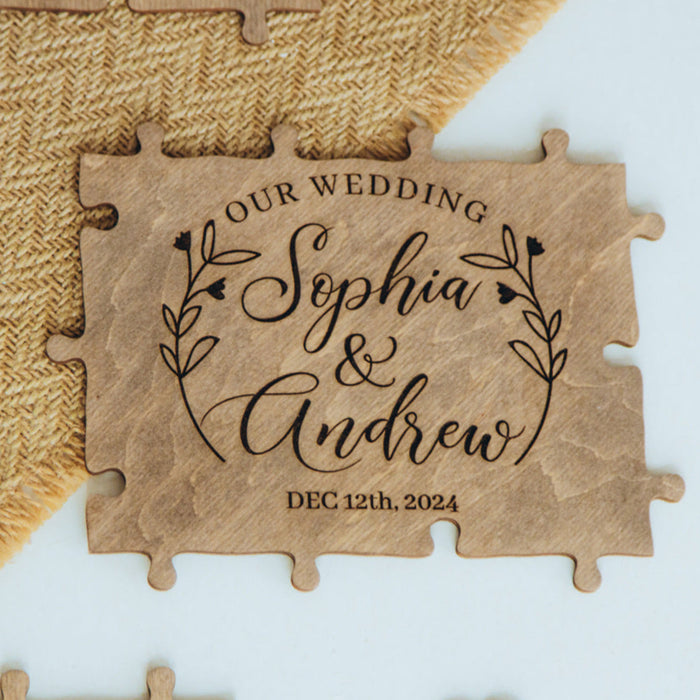 Wedding Puzzle Jigsaw Guest Book Heart
