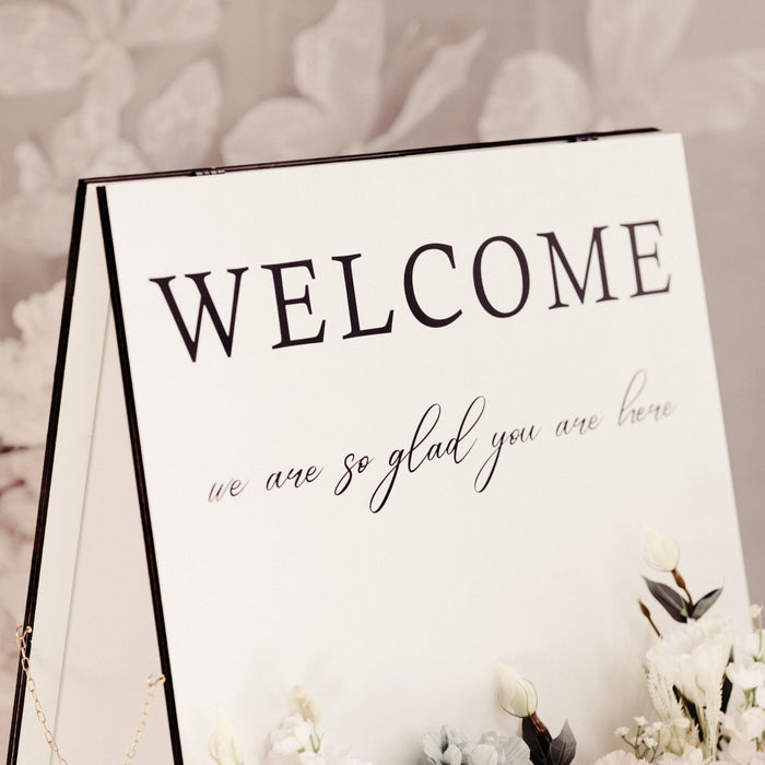 Flower Wedding Welcome Sign, Floral Box Welcome Sign - Wedding by Eli