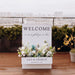 Flower Wedding Welcome Sign, Floral Box Welcome Sign - Wedding by Eli