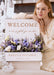 Flower Wedding Welcome Sign, Floral Box Welcome Sign - Wedding by Eli