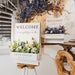 Flower Wedding Welcome Sign, Floral Box Welcome Sign - Wedding by Eli