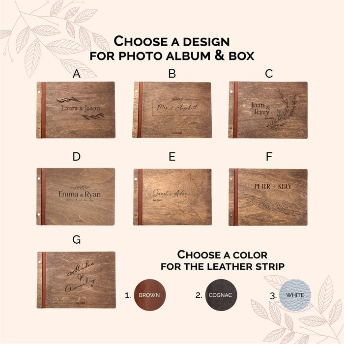 Personalized Photo Album, Polaroid Guest Book Scarbook - Wedding by Eli