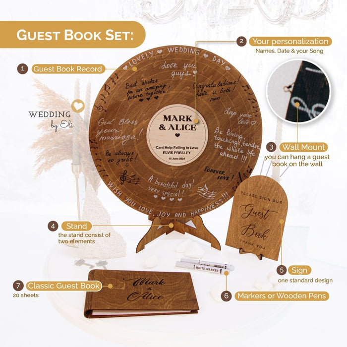 Reсord Guest Book Cover - Wedding by Eli