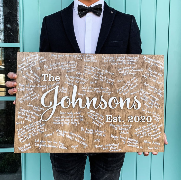 Wedding Guest Book Alternative - Board - Wedding by Eli