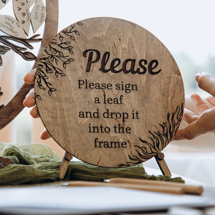 Signing Tree Buffet Wedding guest signing tree | Honestweddingadvice.com