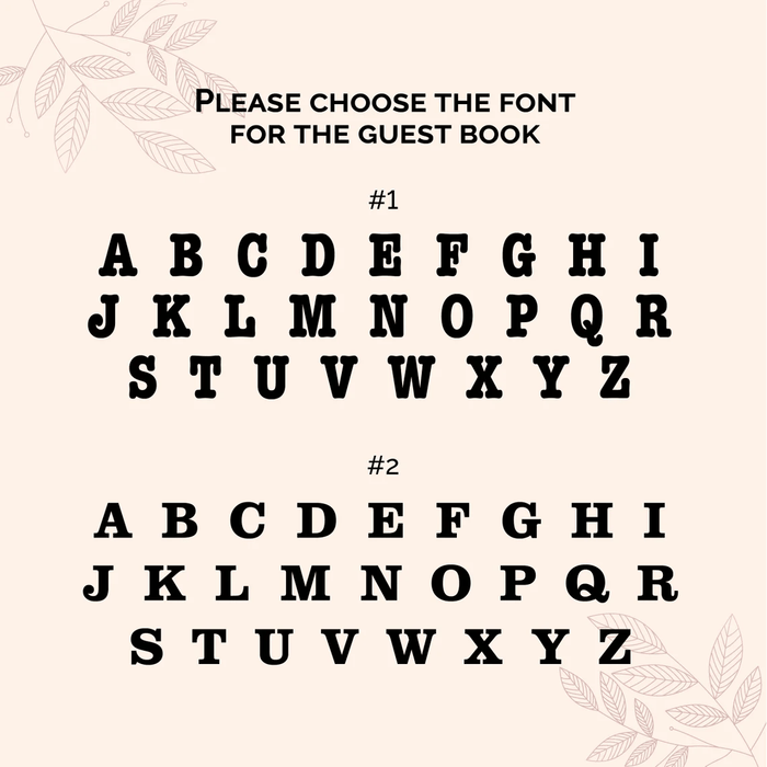 Wedding Guest Book Personalized Letter in Colors - Wedding by Eli