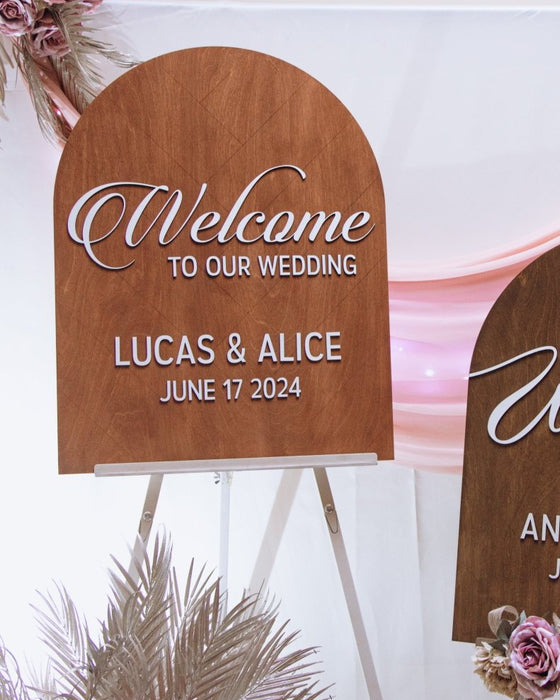 Welcome Sign Wood - Wedding by Eli