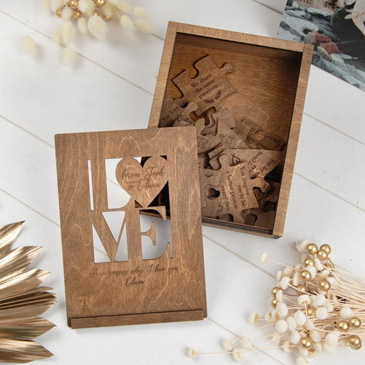 Heart Puzzle Box with Reasons Why I Love You - Wedding by Eli