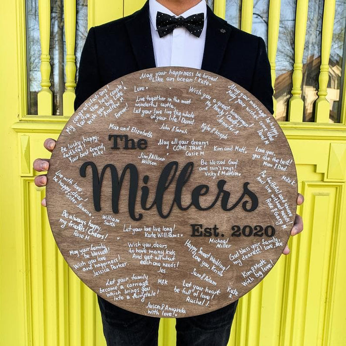 Wedding Guest Book Alternative Colors - Board - Wedding by Eli