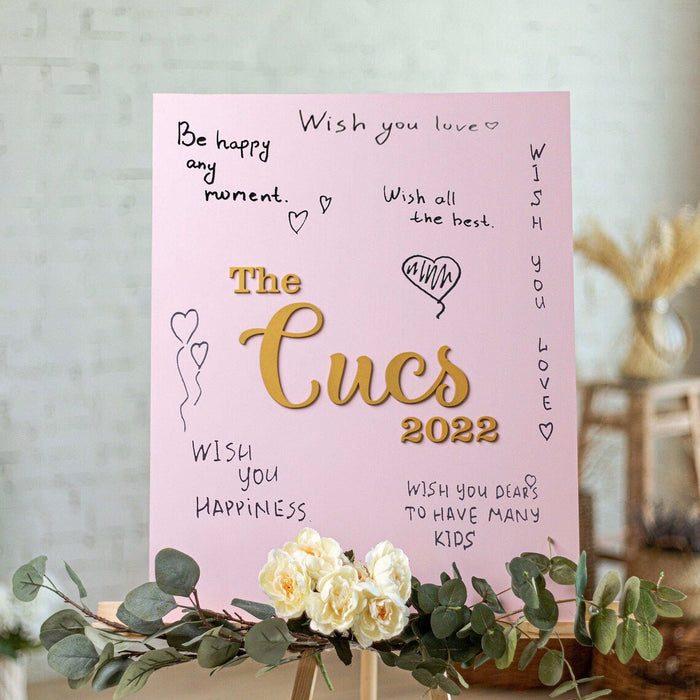Wedding Guest Book Alternative Colors - Board - Wedding by Eli