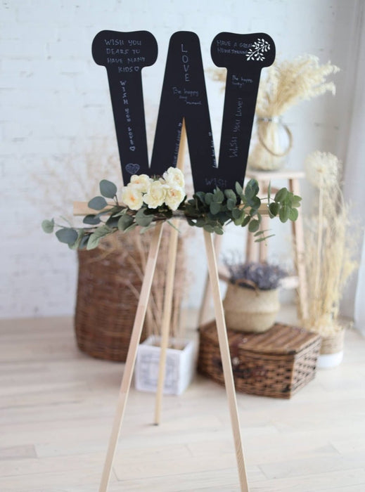 Wedding Guest Book Alternative One Letter in Colors - Wedding by Eli