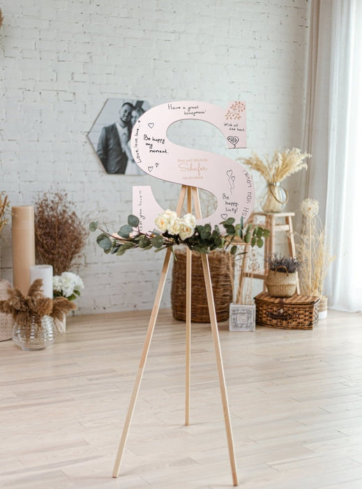 Wedding Guest Book Alternative One Letter in Colors - Wedding by Eli