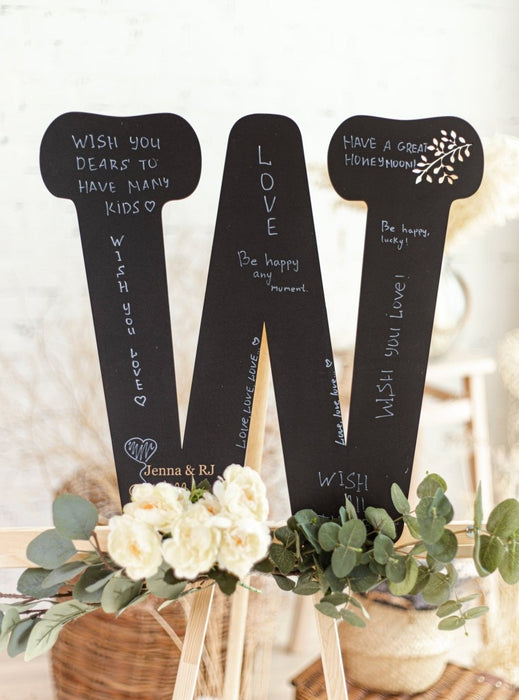Wedding Guest Book Alternative One Letter in Colors - Wedding by Eli