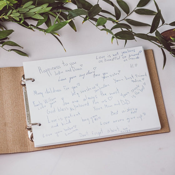Wedding Guest Book Alternative One Letter in Colors - Wedding by Eli